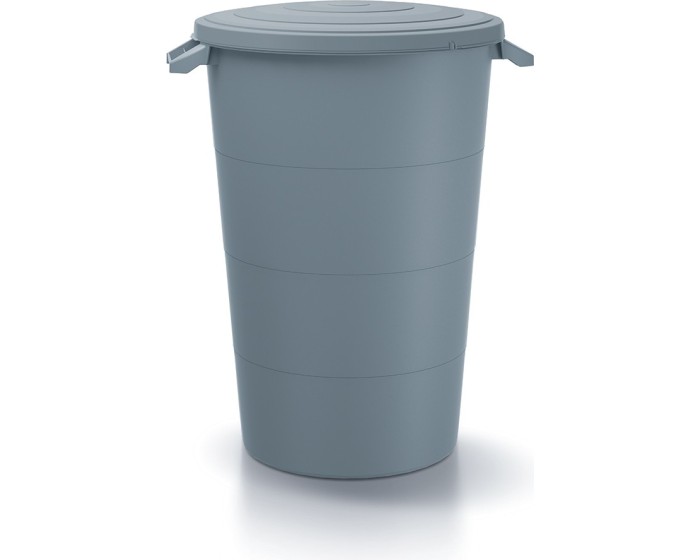 Plastová nádoba s úchyty Smooth světle šedá