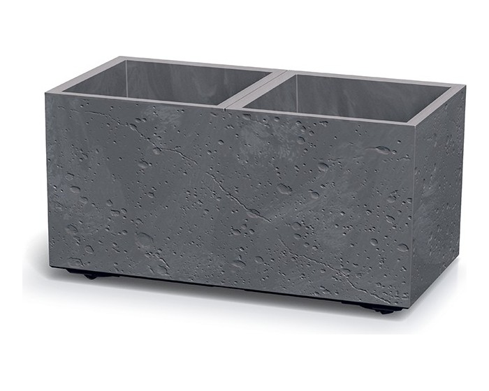 Plastový květináč SIERRAS BETON EFFECT marengo