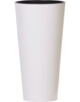 Květináč Tubus Slimmer bílý lesklý