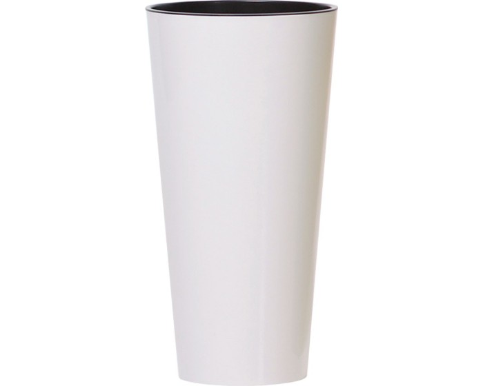 Květináč Tubus Slimmer bílý lesklý