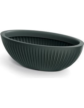 Oválný květináč LATIE 58 cm antracitový