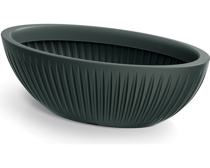 Oválný květináč LATIE 58 cm antracitový
