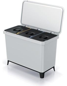 Odpadkový koš SYSTEMO 3x10 L světle šedý