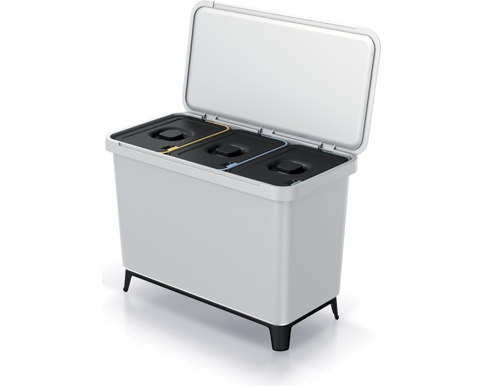 Odpadkový koš SYSTEMO 3x10 L světle šedý