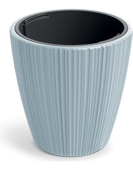 Plastový květináč OROS světle šedý matný