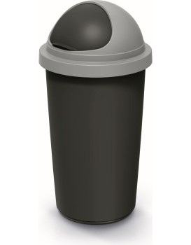 Odpadkový koš COMPACTO ROLL 30 L černý/světle šedý
