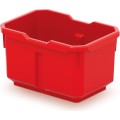 Sada úložných boxů 4 ks TITANIO 15,6 x 11 x 19,5 cm černo-červená