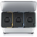 Odpadkový koš SYSTEMO 3x10 L světle šedý