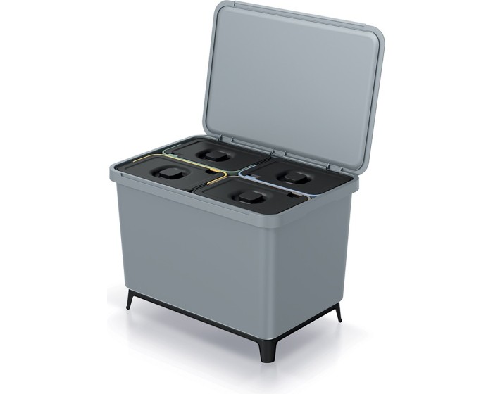 Odpadkový koš SYSTEMO 4x10 L šedý