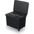 Odpadkový koš SYSTEMO 4x10 L černý