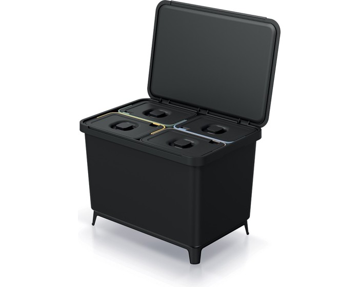 Odpadkový koš SYSTEMO 4x10 L černý