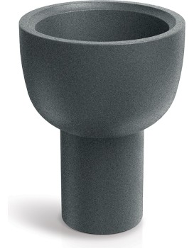 Plastový květináč MOLTAS VESSEL 40 cm granitově šedý