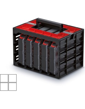 Sada organizérů 5 ks TAMON 41,5 x 29 x 29 cm černo-červená