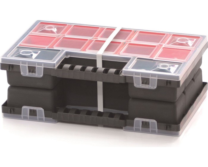 Organizér ZERGOB DUO 28,7 x 18,6 x 10 cm černo-červený