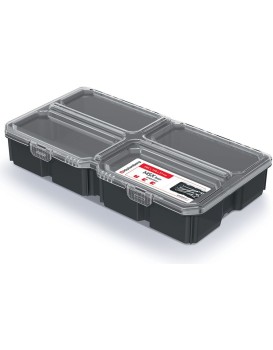 Organizér MESX BOX 28,5x15,8x5,7 cm transparentní/černý
