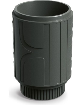 Plastový květináč FOLKAS ROUNDOS MIDL 40 cm tmavě šedý