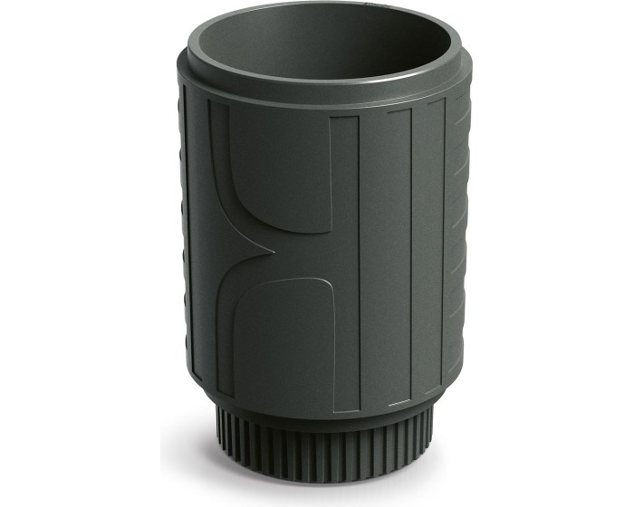 Plastový květináč FOLKAS ROUNDOS MIDL 40 cm tmavě šedý
