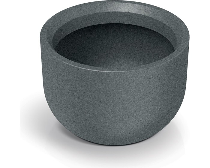 Plastový květináč MOLTAS ROUND granitově šedý