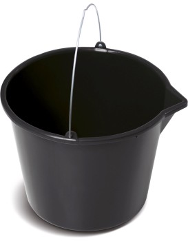 Vědro stavební s nálevkou BUCK II černé