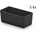 Sada úložných boxů 5 ks UNITEX 11 x 5,5 x 13,2 cm černá