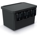 Odpadkový koš SYSTEMO 4x10 L černý