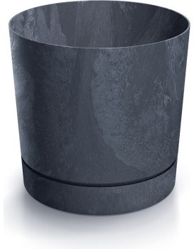 Květináč TUBOS P BETON EFFECT antracitový matný