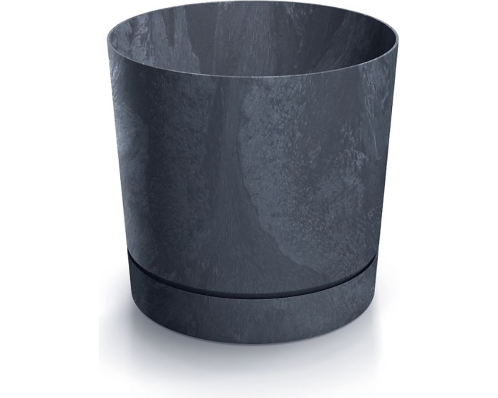 Květináč TUBOS P BETON EFFECT antracitový matný