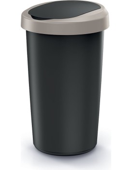 Odpadkový koš COMPACTO 50 L černý/hnědý