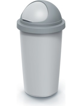 Odpadkový koš COMPACTO ROLL 30 L popelavě šedý/světle šedý