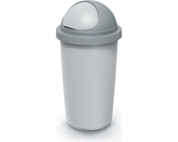 Odpadkový koš COMPACTO ROLL 30 L popelavě šedý/světle šedý
