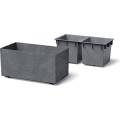 Plastový květináč SIERRAS BETON EFFECT černý beton
