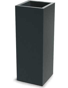 Plastový květináč CUBLASO SQUARE SLIM 29 cm tmavě šedý