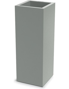 Plastový květináč CUBLASO SQUARE SLIM 29 cm betonová šedý