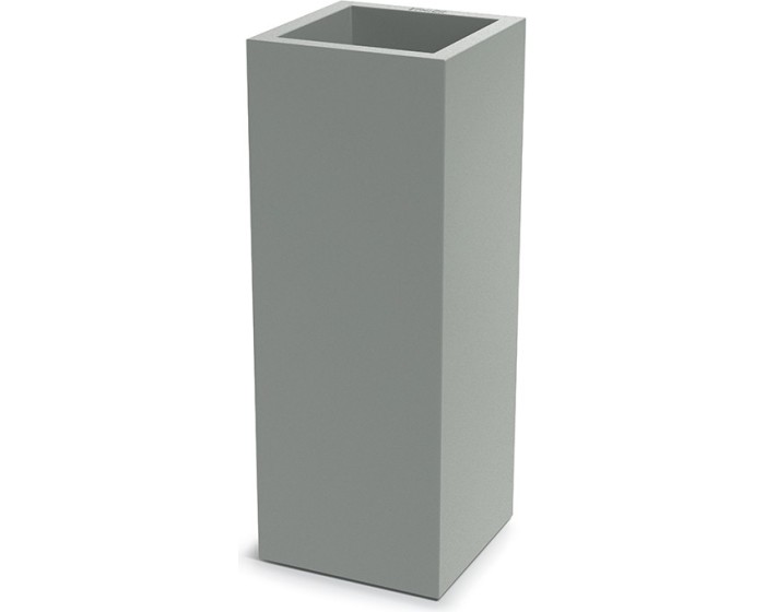 Plastový květináč CUBLASO SQUARE SLIM 29 cm betonová šedý