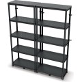 Plastový dílenský regál Stacker 74x172,5 cm černý
