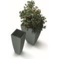 Plastový květináč MOODAS SQUARE HIGH 40 cm tmavě šedý