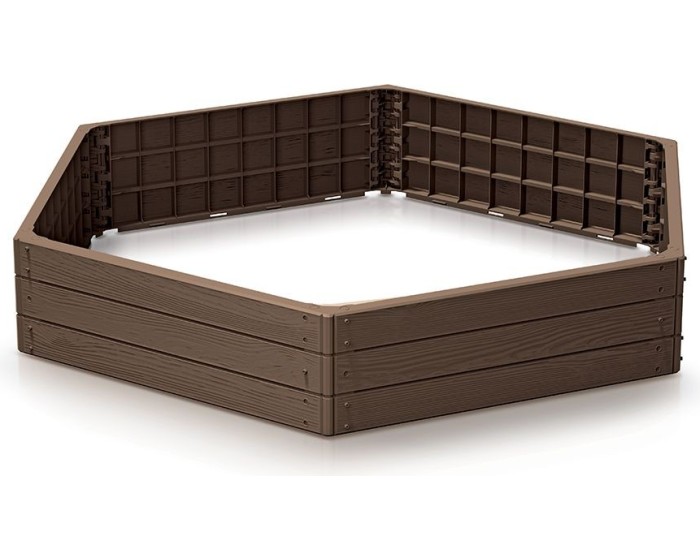 Vyvýšený záhon BASE WOODY 148 cm hnědý