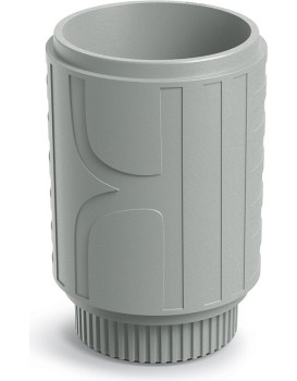 Plastový květináč FOLKAS ROUNDOS MIDL 40 cm betonově šedý