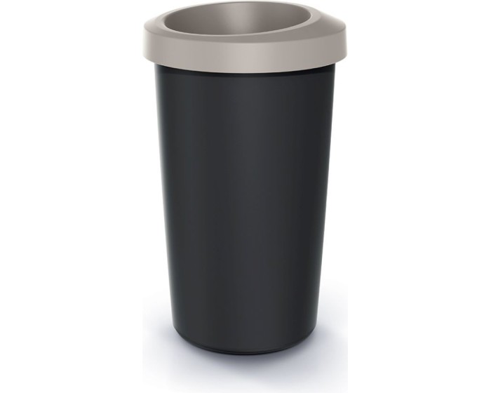 Odpadkový koš COMPACTO světle hnědý/černý