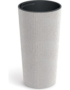 Květináč Lamie Slim Eco Wood bílý