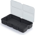 Organizér MESX BOX 28,5x15,8x5,7 cm transparentní/černý