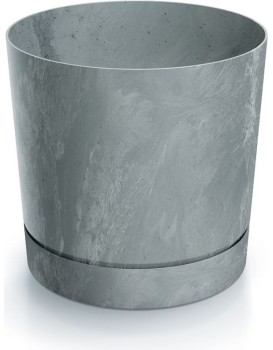 Květináč TUBOS P BETON EFFECT šedý matný