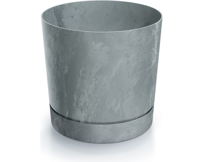 Květináč TUBOS P BETON EFFECT šedý matný