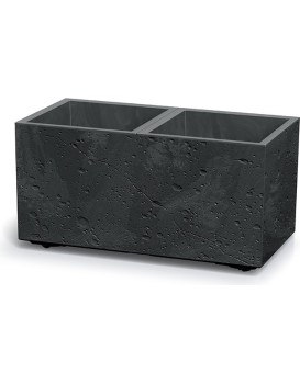 Plastový květináč SIERRAS BETON EFFECT černý beton