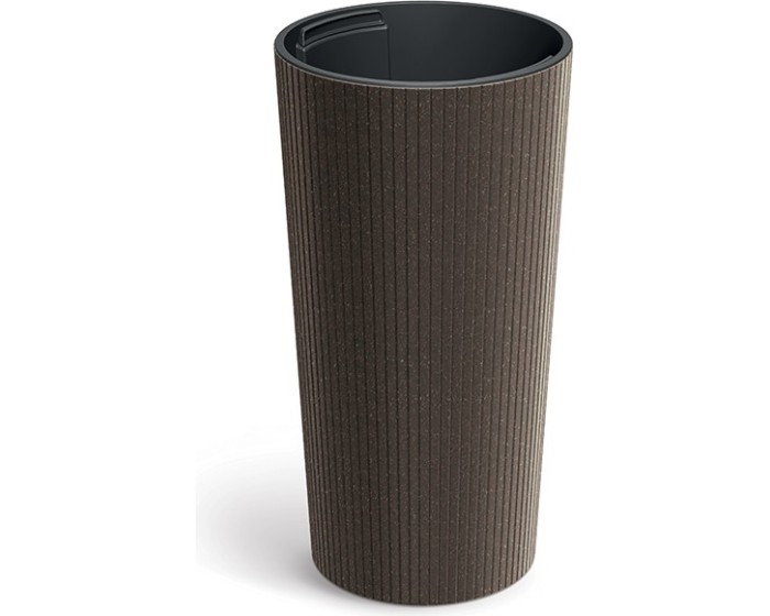 Květináč Lamie Slim Eco Wood kávový