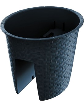 Květináč Ratolla Railing tmavě šedý