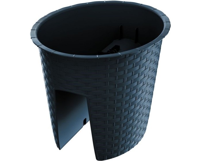 Květináč Ratolla Railing tmavě šedý