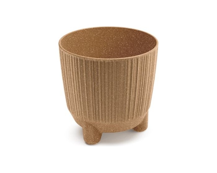 Květináč RYFOS N ECO WOOD hnědý matný