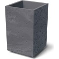 Plastový květináč SIERRAS SQUARE HIGH BETON EFFECT 38,5 cm marengo
