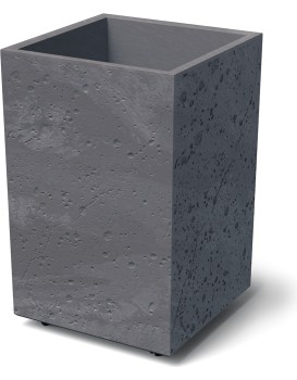 Plastový květináč SIERRAS SQUARE HIGH BETON EFFECT 38,5 cm marengo